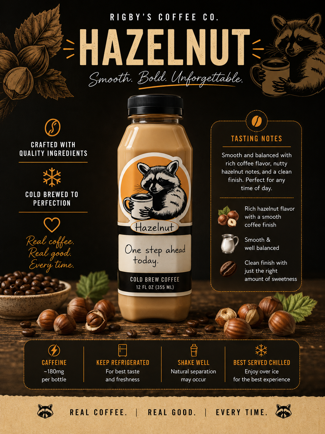 Hazelnut Cold Brew 12 OZ